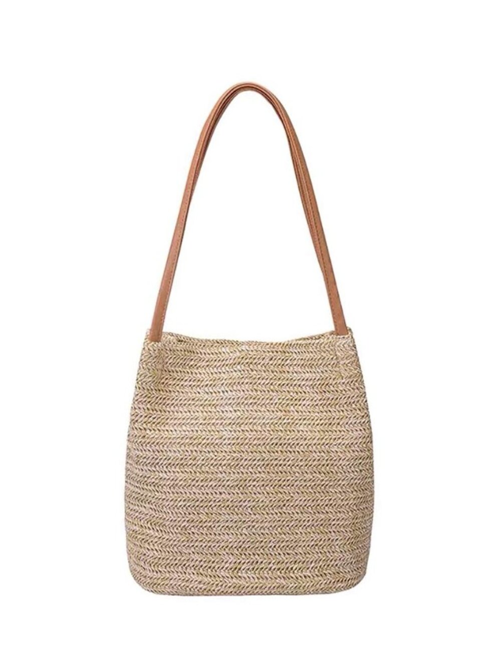 Straw Beach Bag Buckets Totes Handbag Shoulder Tote Bag Straw Purse Summer Purse